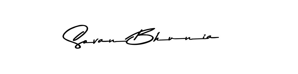 Design your own signature with our free online signature maker. With this signature software, you can create a handwritten (Asem Kandis PERSONAL USE) signature for name Sovan Bhunia. Sovan Bhunia signature style 9 images and pictures png