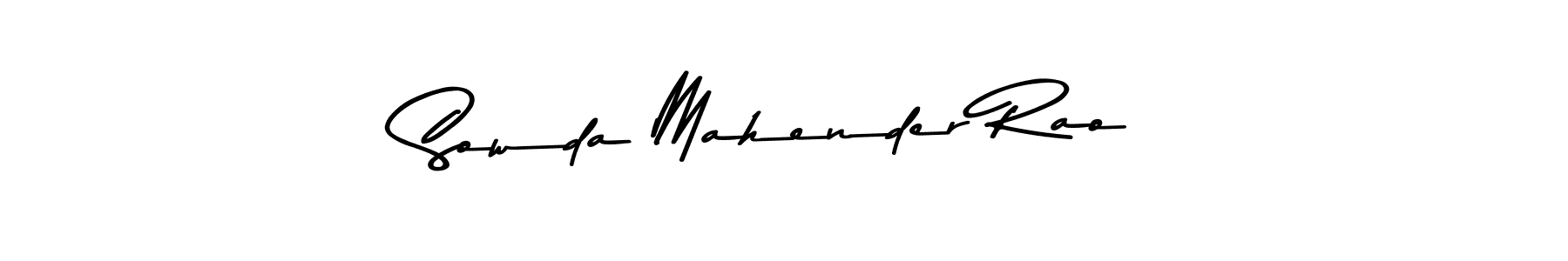 Asem Kandis PERSONAL USE is a professional signature style that is perfect for those who want to add a touch of class to their signature. It is also a great choice for those who want to make their signature more unique. Get Sowda Mahender Rao name to fancy signature for free. Sowda Mahender Rao signature style 9 images and pictures png