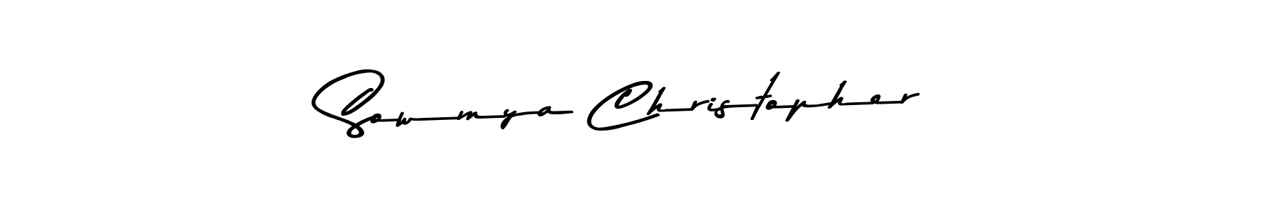 You should practise on your own different ways (Asem Kandis PERSONAL USE) to write your name (Sowmya Christopher) in signature. don't let someone else do it for you. Sowmya Christopher signature style 9 images and pictures png