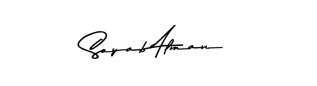 Design your own signature with our free online signature maker. With this signature software, you can create a handwritten (Asem Kandis PERSONAL USE) signature for name Soyab Alman. Soyab Alman signature style 9 images and pictures png