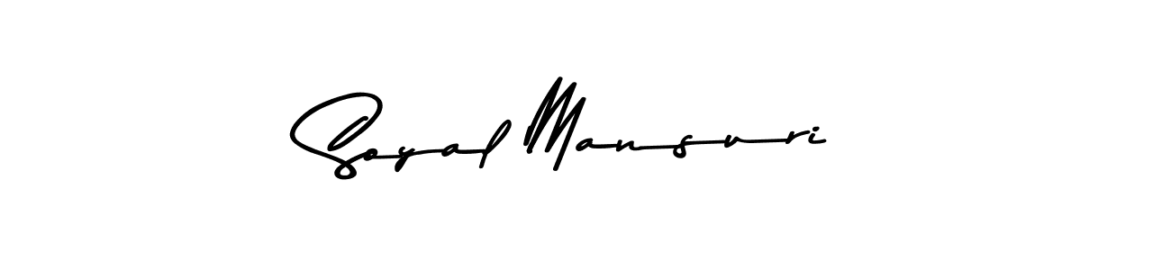 Create a beautiful signature design for name Soyal Mansuri. With this signature (Asem Kandis PERSONAL USE) fonts, you can make a handwritten signature for free. Soyal Mansuri signature style 9 images and pictures png