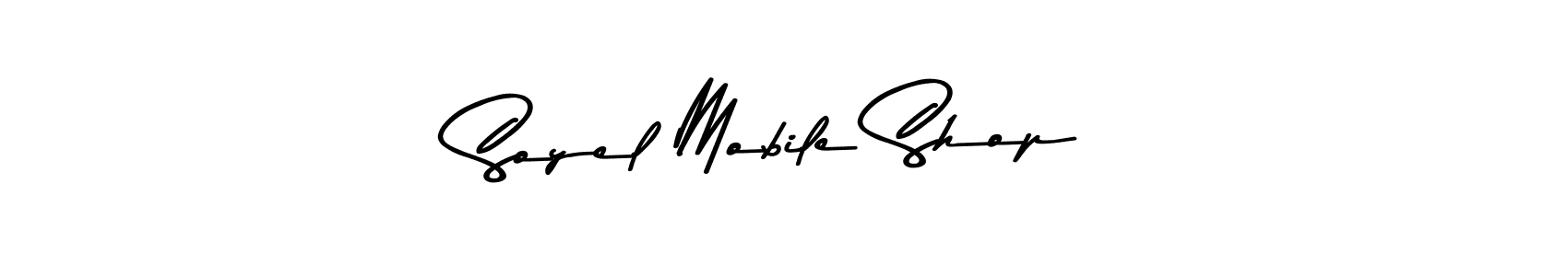 Make a beautiful signature design for name Soyel Mobile Shop. With this signature (Asem Kandis PERSONAL USE) style, you can create a handwritten signature for free. Soyel Mobile Shop signature style 9 images and pictures png