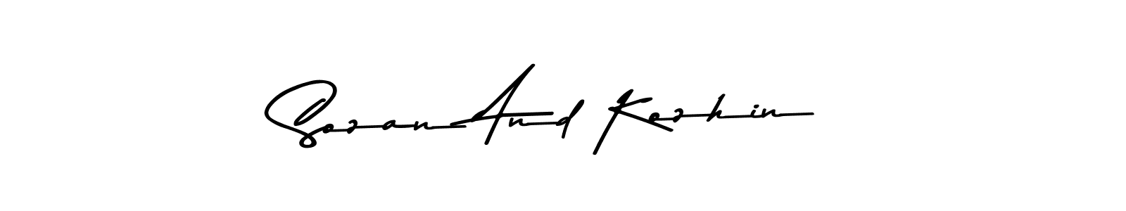 Make a short Sozan And Kozhin signature style. Manage your documents anywhere anytime using Asem Kandis PERSONAL USE. Create and add eSignatures, submit forms, share and send files easily. Sozan And Kozhin signature style 9 images and pictures png