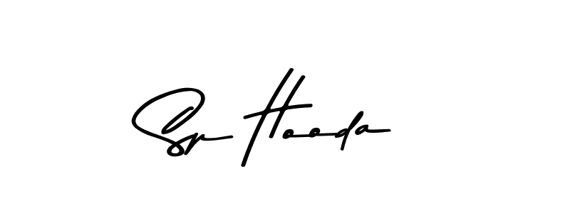 How to make Sp Hooda name signature. Use Asem Kandis PERSONAL USE style for creating short signs online. This is the latest handwritten sign. Sp Hooda signature style 9 images and pictures png