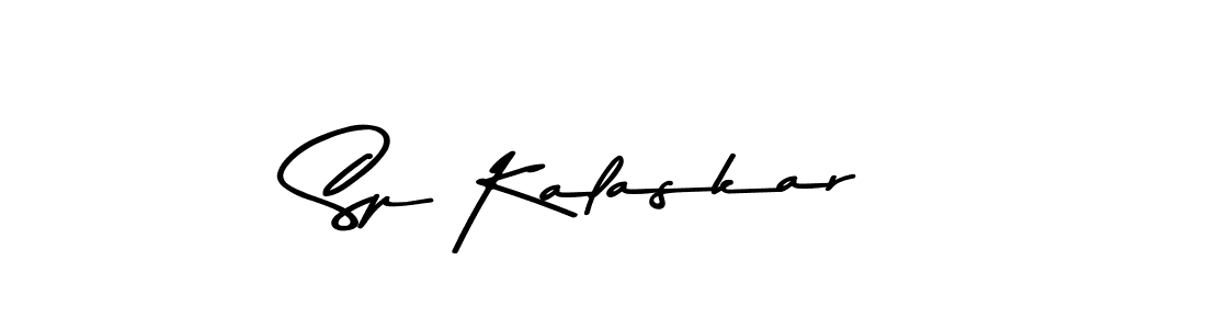 Make a beautiful signature design for name Sp Kalaskar. With this signature (Asem Kandis PERSONAL USE) style, you can create a handwritten signature for free. Sp Kalaskar signature style 9 images and pictures png