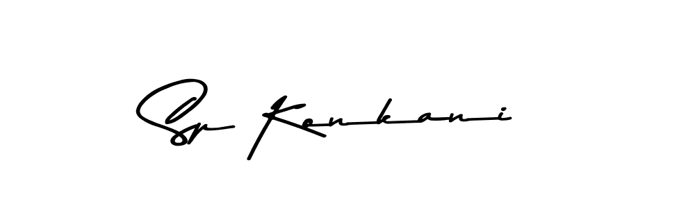 How to make Sp Konkani name signature. Use Asem Kandis PERSONAL USE style for creating short signs online. This is the latest handwritten sign. Sp Konkani signature style 9 images and pictures png
