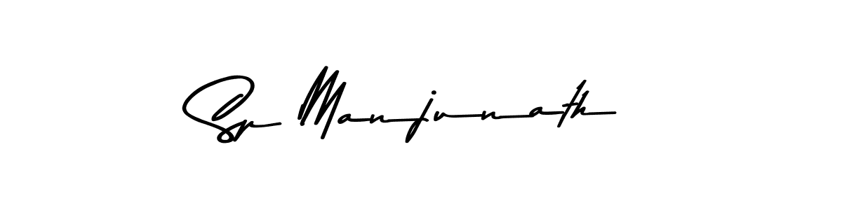 Sp Manjunath stylish signature style. Best Handwritten Sign (Asem Kandis PERSONAL USE) for my name. Handwritten Signature Collection Ideas for my name Sp Manjunath. Sp Manjunath signature style 9 images and pictures png