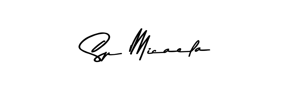 Sp Micaela stylish signature style. Best Handwritten Sign (Asem Kandis PERSONAL USE) for my name. Handwritten Signature Collection Ideas for my name Sp Micaela. Sp Micaela signature style 9 images and pictures png