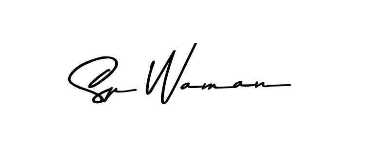 Also You can easily find your signature by using the search form. We will create Sp Waman name handwritten signature images for you free of cost using Asem Kandis PERSONAL USE sign style. Sp Waman signature style 9 images and pictures png