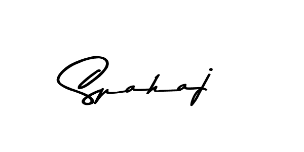 Use a signature maker to create a handwritten signature online. With this signature software, you can design (Asem Kandis PERSONAL USE) your own signature for name Spahaj. Spahaj signature style 9 images and pictures png