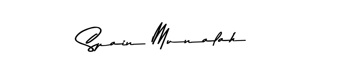 Design your own signature with our free online signature maker. With this signature software, you can create a handwritten (Asem Kandis PERSONAL USE) signature for name Spain Munalah. Spain Munalah signature style 9 images and pictures png