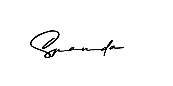 Design your own signature with our free online signature maker. With this signature software, you can create a handwritten (Asem Kandis PERSONAL USE) signature for name Spanda. Spanda signature style 9 images and pictures png