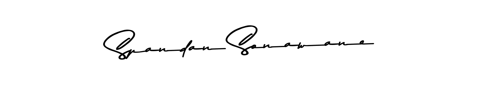 Asem Kandis PERSONAL USE is a professional signature style that is perfect for those who want to add a touch of class to their signature. It is also a great choice for those who want to make their signature more unique. Get Spandan Sonawane name to fancy signature for free. Spandan Sonawane signature style 9 images and pictures png