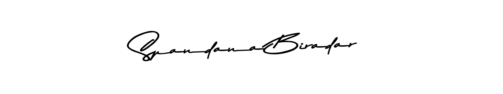 You should practise on your own different ways (Asem Kandis PERSONAL USE) to write your name (Spandana Biradar) in signature. don't let someone else do it for you. Spandana Biradar signature style 9 images and pictures png