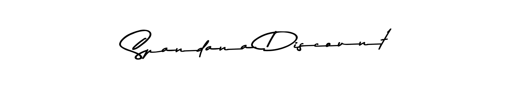 How to make Spandana Discount name signature. Use Asem Kandis PERSONAL USE style for creating short signs online. This is the latest handwritten sign. Spandana Discount signature style 9 images and pictures png