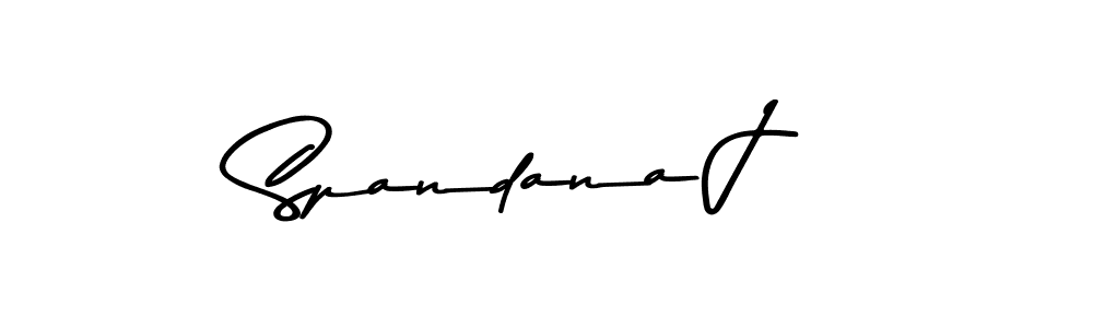 Use a signature maker to create a handwritten signature online. With this signature software, you can design (Asem Kandis PERSONAL USE) your own signature for name Spandana J. Spandana J signature style 9 images and pictures png