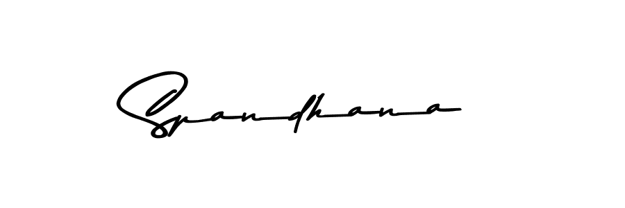 Create a beautiful signature design for name Spandhana. With this signature (Asem Kandis PERSONAL USE) fonts, you can make a handwritten signature for free. Spandhana signature style 9 images and pictures png