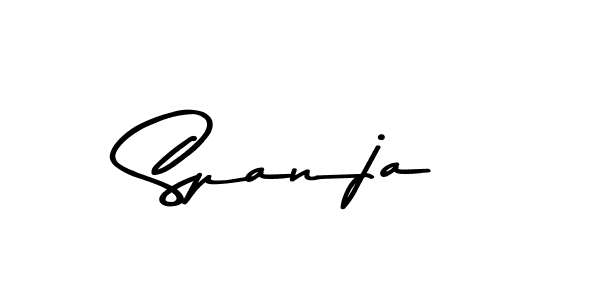 Make a beautiful signature design for name Spanja. With this signature (Asem Kandis PERSONAL USE) style, you can create a handwritten signature for free. Spanja signature style 9 images and pictures png