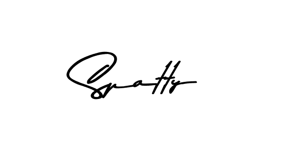 Make a beautiful signature design for name Spatty. With this signature (Asem Kandis PERSONAL USE) style, you can create a handwritten signature for free. Spatty signature style 9 images and pictures png