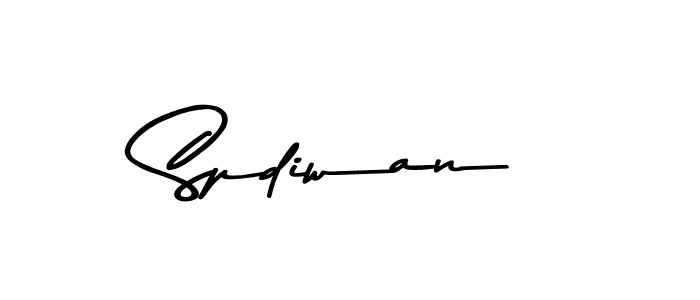 Create a beautiful signature design for name Spdiwan. With this signature (Asem Kandis PERSONAL USE) fonts, you can make a handwritten signature for free. Spdiwan signature style 9 images and pictures png