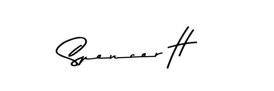 Design your own signature with our free online signature maker. With this signature software, you can create a handwritten (Asem Kandis PERSONAL USE) signature for name Spencer H. Spencer H signature style 9 images and pictures png