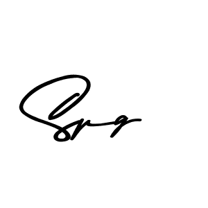 Create a beautiful signature design for name Spg. With this signature (Asem Kandis PERSONAL USE) fonts, you can make a handwritten signature for free. Spg signature style 9 images and pictures png