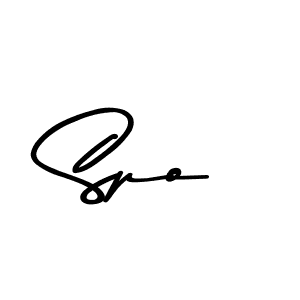 Make a beautiful signature design for name Spo. With this signature (Asem Kandis PERSONAL USE) style, you can create a handwritten signature for free. Spo signature style 9 images and pictures png