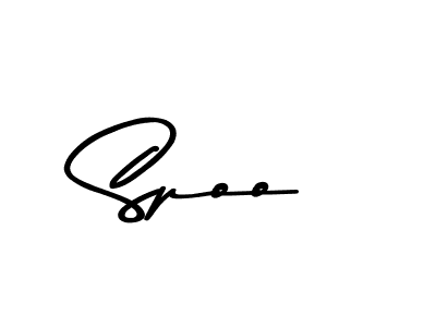 How to make Spoo name signature. Use Asem Kandis PERSONAL USE style for creating short signs online. This is the latest handwritten sign. Spoo signature style 9 images and pictures png