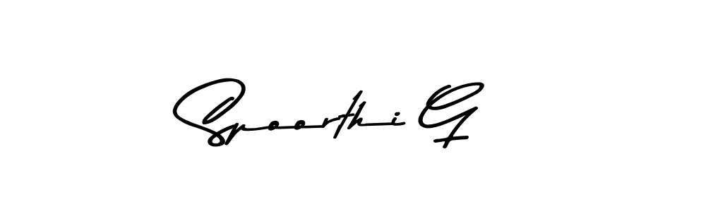 if you are searching for the best signature style for your name Spoorthi G. so please give up your signature search. here we have designed multiple signature styles  using Asem Kandis PERSONAL USE. Spoorthi G signature style 9 images and pictures png