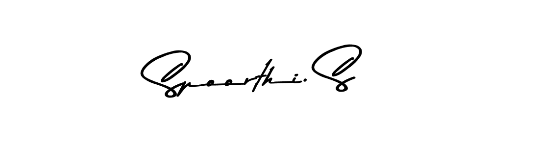 Also You can easily find your signature by using the search form. We will create Spoorthi. S name handwritten signature images for you free of cost using Asem Kandis PERSONAL USE sign style. Spoorthi. S signature style 9 images and pictures png