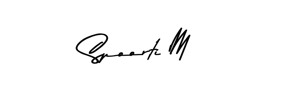 This is the best signature style for the Spoorti M name. Also you like these signature font (Asem Kandis PERSONAL USE). Mix name signature. Spoorti M signature style 9 images and pictures png