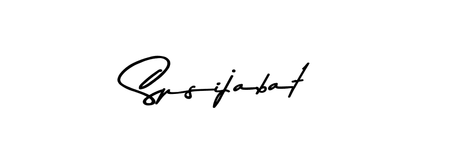How to make Spsijabat name signature. Use Asem Kandis PERSONAL USE style for creating short signs online. This is the latest handwritten sign. Spsijabat signature style 9 images and pictures png