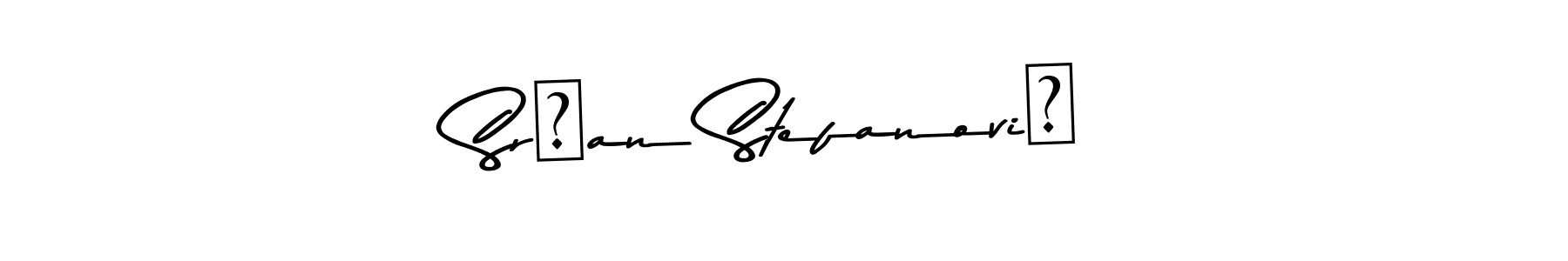 Use a signature maker to create a handwritten signature online. With this signature software, you can design (Asem Kandis PERSONAL USE) your own signature for name Srđan Stefanović. Srđan Stefanović signature style 9 images and pictures png