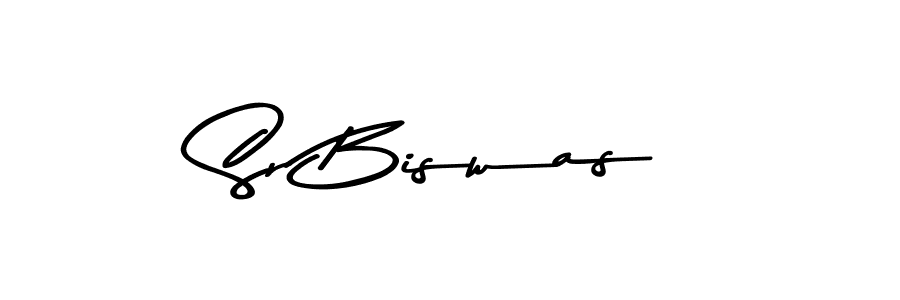 How to make Sr Biswas name signature. Use Asem Kandis PERSONAL USE style for creating short signs online. This is the latest handwritten sign. Sr Biswas signature style 9 images and pictures png