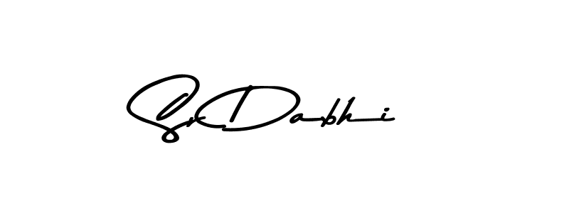 Create a beautiful signature design for name Sr Dabhi. With this signature (Asem Kandis PERSONAL USE) fonts, you can make a handwritten signature for free. Sr Dabhi signature style 9 images and pictures png