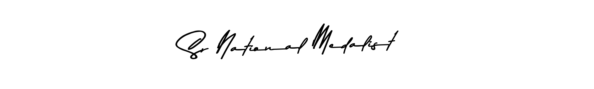 Asem Kandis PERSONAL USE is a professional signature style that is perfect for those who want to add a touch of class to their signature. It is also a great choice for those who want to make their signature more unique. Get Sr National Medalist name to fancy signature for free. Sr National Medalist signature style 9 images and pictures png