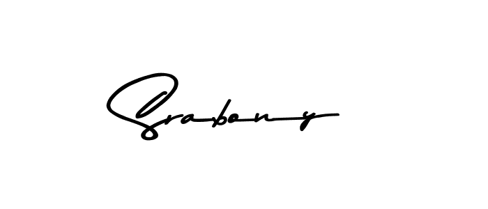 Make a beautiful signature design for name Srabony. Use this online signature maker to create a handwritten signature for free. Srabony signature style 9 images and pictures png
