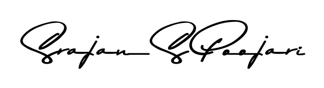 Also You can easily find your signature by using the search form. We will create Srajan S Poojari name handwritten signature images for you free of cost using Asem Kandis PERSONAL USE sign style. Srajan S Poojari signature style 9 images and pictures png