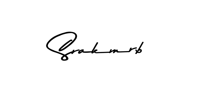How to make Srakmrb name signature. Use Asem Kandis PERSONAL USE style for creating short signs online. This is the latest handwritten sign. Srakmrb signature style 9 images and pictures png