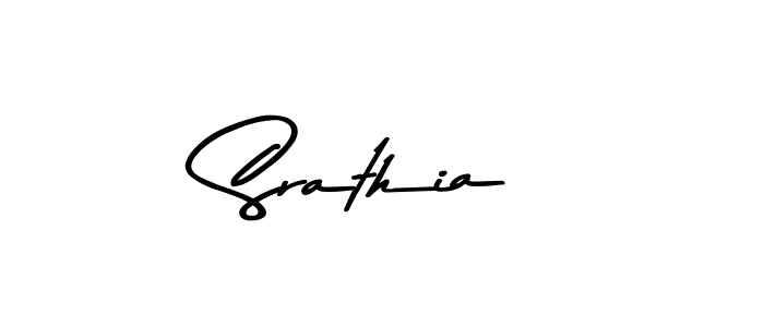 Design your own signature with our free online signature maker. With this signature software, you can create a handwritten (Asem Kandis PERSONAL USE) signature for name Srathia. Srathia signature style 9 images and pictures png