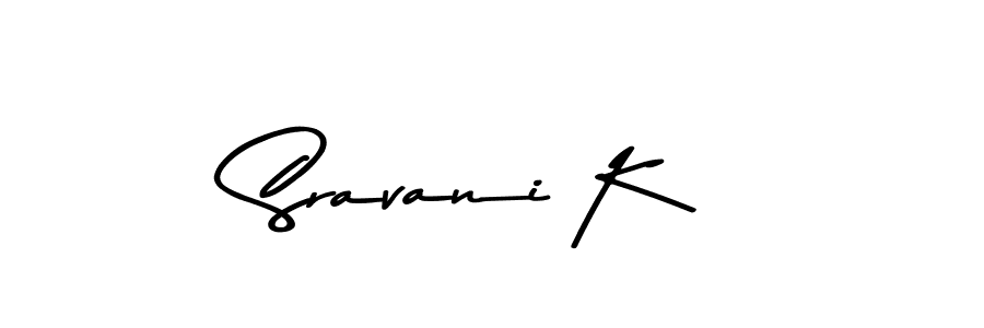 Create a beautiful signature design for name Sravani K. With this signature (Asem Kandis PERSONAL USE) fonts, you can make a handwritten signature for free. Sravani K signature style 9 images and pictures png