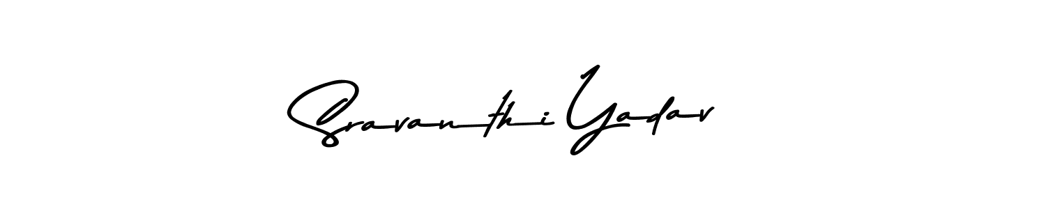 How to make Sravanthi Yadav name signature. Use Asem Kandis PERSONAL USE style for creating short signs online. This is the latest handwritten sign. Sravanthi Yadav signature style 9 images and pictures png
