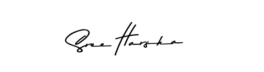 Create a beautiful signature design for name Sree Harsha. With this signature (Asem Kandis PERSONAL USE) fonts, you can make a handwritten signature for free. Sree Harsha signature style 9 images and pictures png