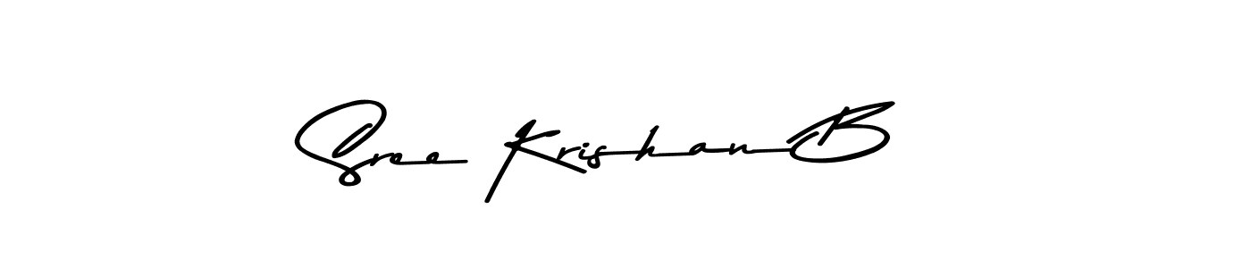 Create a beautiful signature design for name Sree Krishan B. With this signature (Asem Kandis PERSONAL USE) fonts, you can make a handwritten signature for free. Sree Krishan B signature style 9 images and pictures png