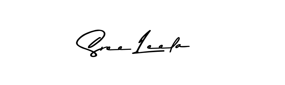 Use a signature maker to create a handwritten signature online. With this signature software, you can design (Asem Kandis PERSONAL USE) your own signature for name Sree Leela. Sree Leela signature style 9 images and pictures png