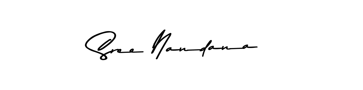 Sree Nandana stylish signature style. Best Handwritten Sign (Asem Kandis PERSONAL USE) for my name. Handwritten Signature Collection Ideas for my name Sree Nandana. Sree Nandana signature style 9 images and pictures png