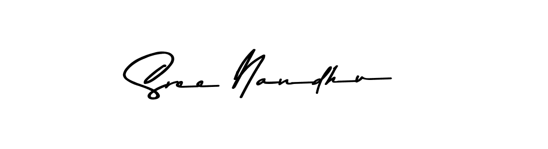 Design your own signature with our free online signature maker. With this signature software, you can create a handwritten (Asem Kandis PERSONAL USE) signature for name Sree Nandhu. Sree Nandhu signature style 9 images and pictures png