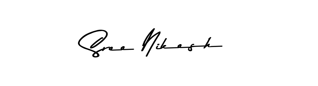 Create a beautiful signature design for name Sree Nikesh. With this signature (Asem Kandis PERSONAL USE) fonts, you can make a handwritten signature for free. Sree Nikesh signature style 9 images and pictures png