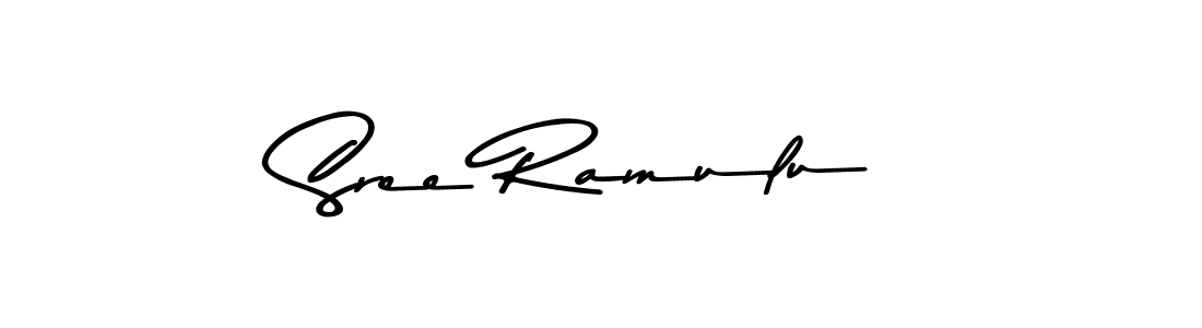 Make a beautiful signature design for name Sree Ramulu. With this signature (Asem Kandis PERSONAL USE) style, you can create a handwritten signature for free. Sree Ramulu signature style 9 images and pictures png