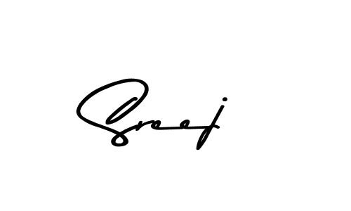 Create a beautiful signature design for name Sreej. With this signature (Asem Kandis PERSONAL USE) fonts, you can make a handwritten signature for free. Sreej signature style 9 images and pictures png